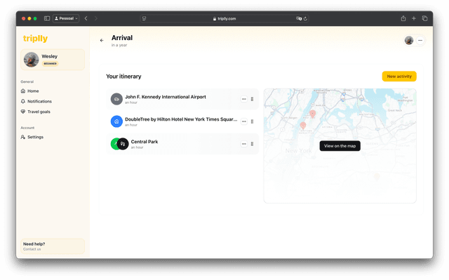 Triplly Itinerary Planning